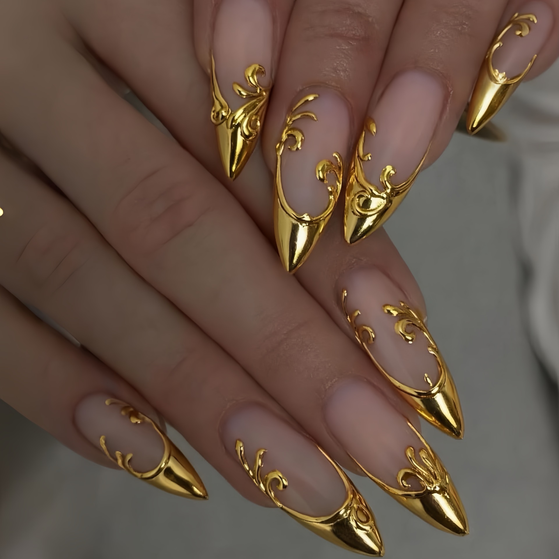 Nail Art Press On - 3D fake nails for women girls