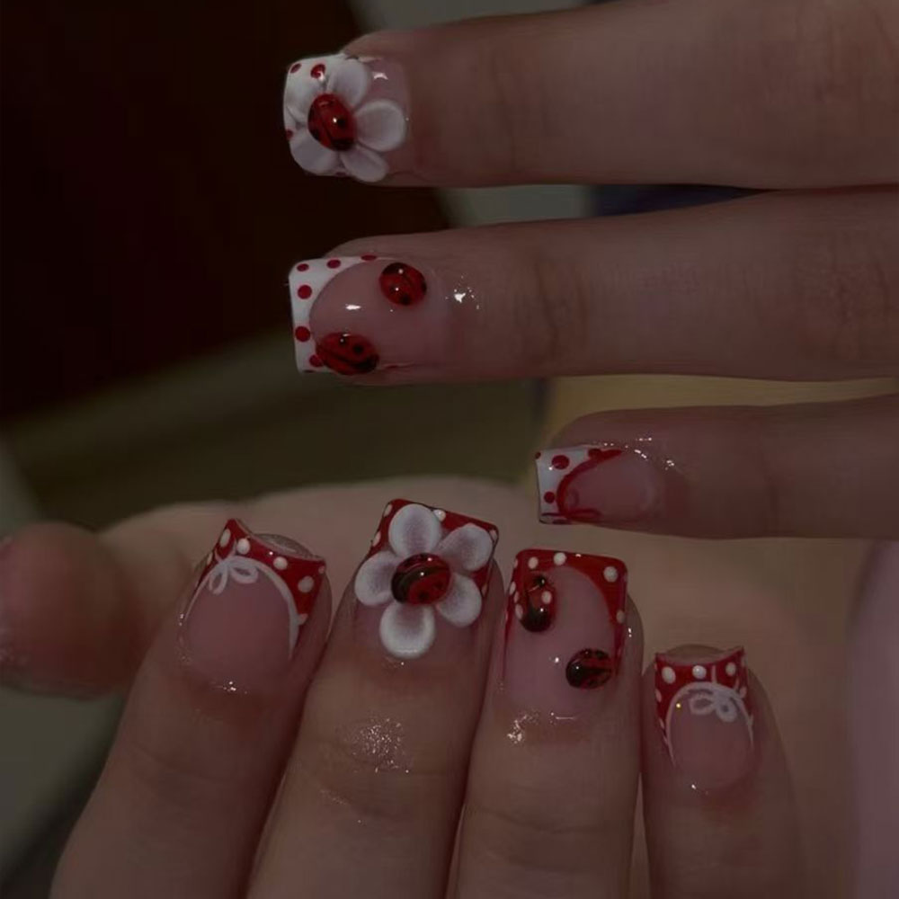 Nail Art Ideas - 24 pieces per set. Rectangular 3D