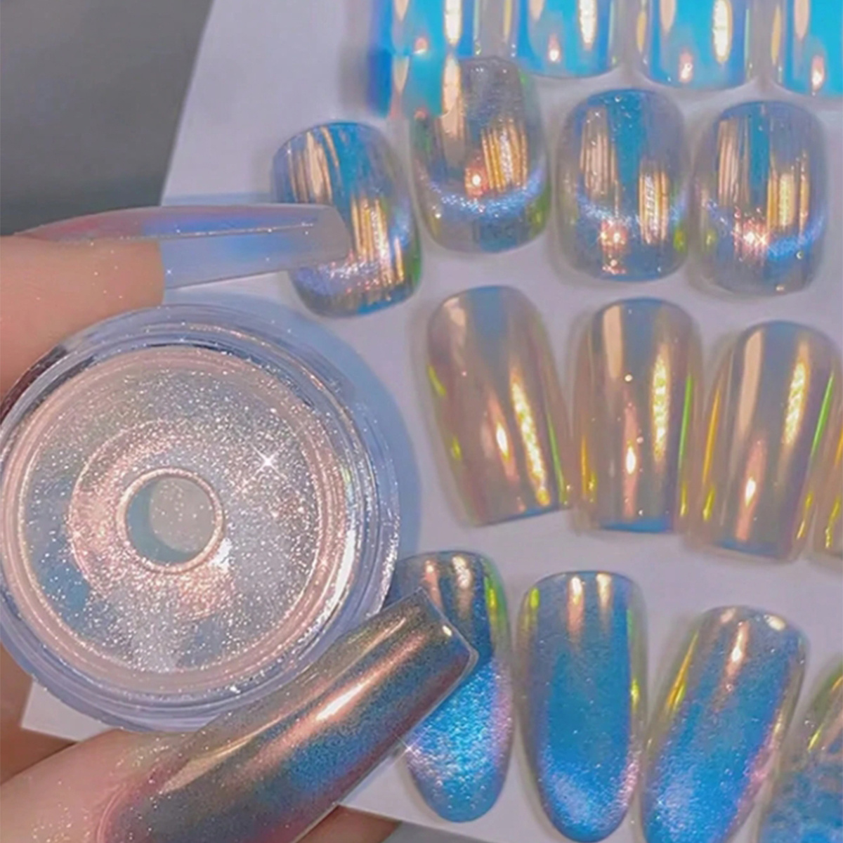 Nail Glitter Chrome - 1 Mermaid Aurora Color Chrome Nail