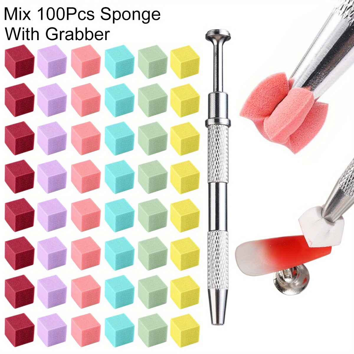 Nail Art Pinterest - 1/50/100Pcs Square Nail Art Sponge Set