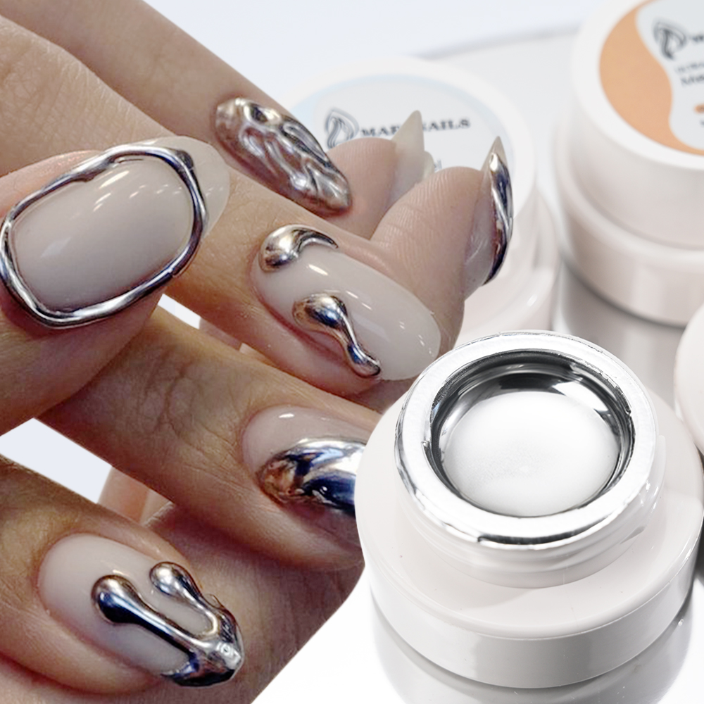 Nail Glitter Chrome - 5ml Silver Gold Metallic Gel Nail