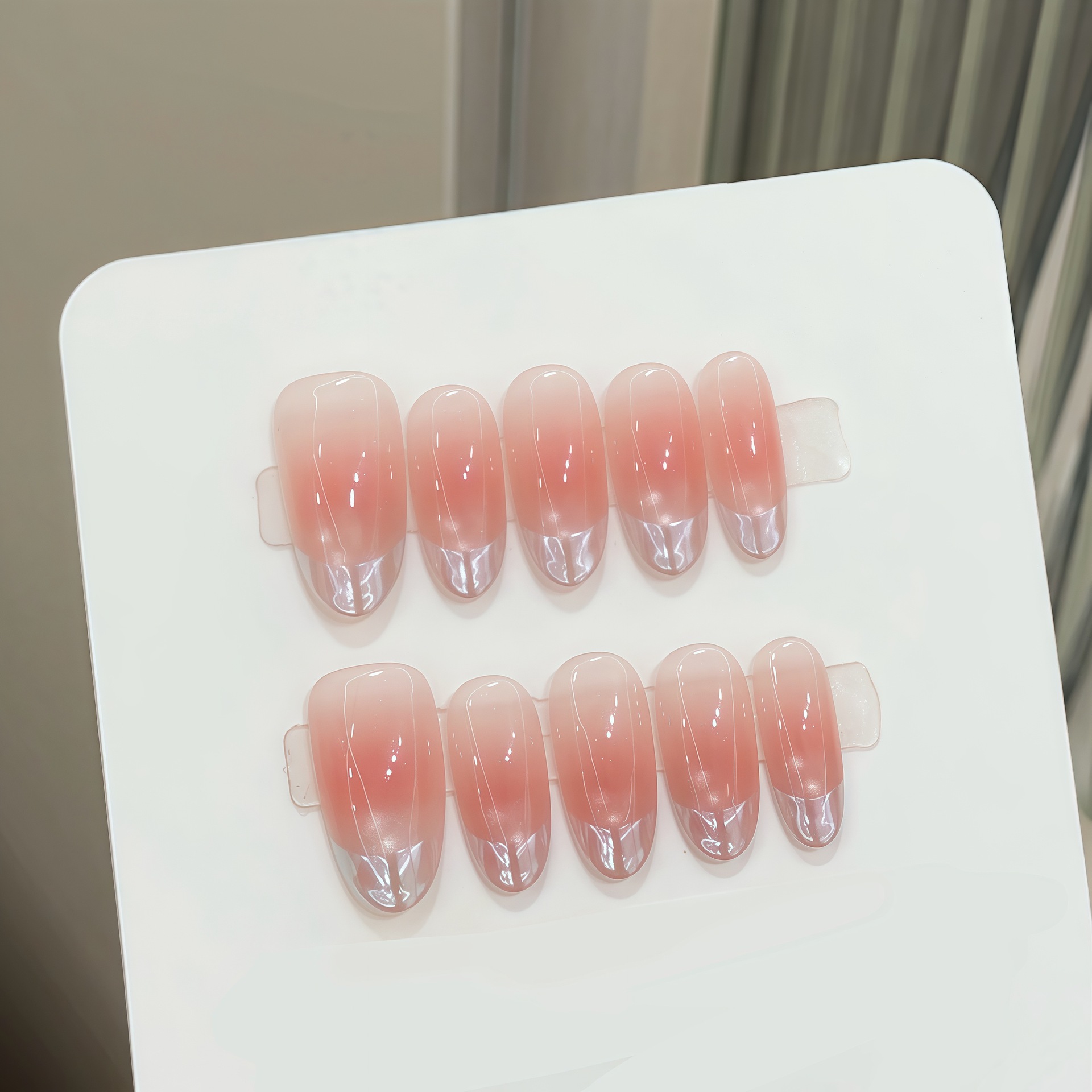 Nail Art Ideas - 10pcs Pure Hand Pressed Oval Nails