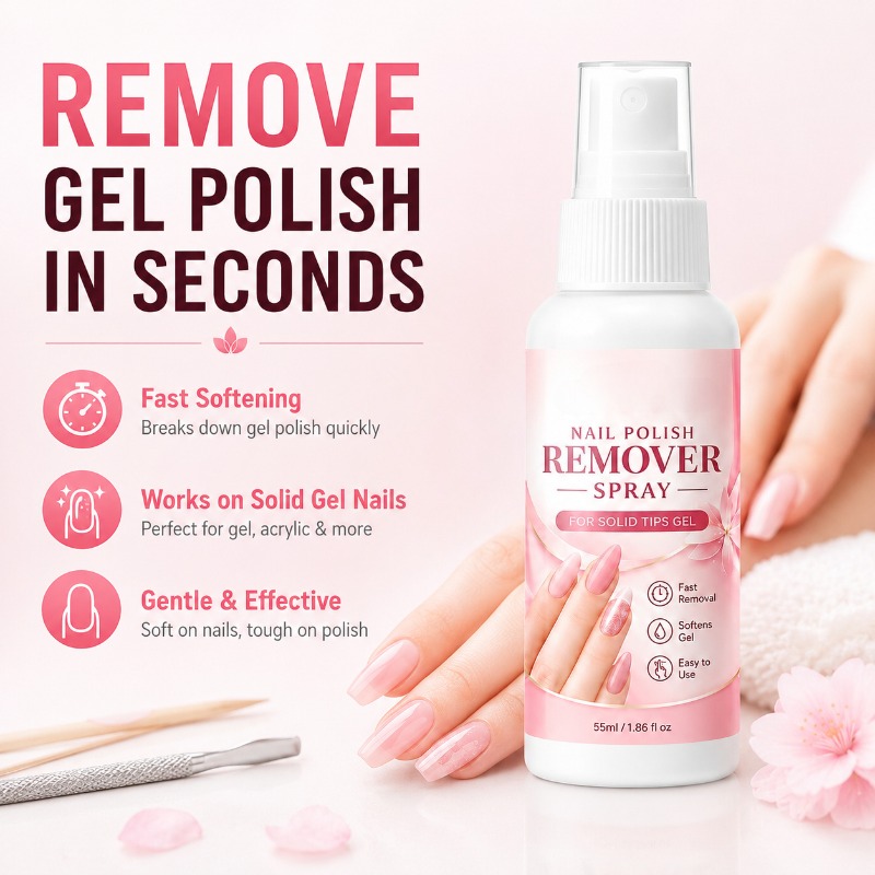 Nail Art Ideas - Nail Remover Spray Solid Nail Gel