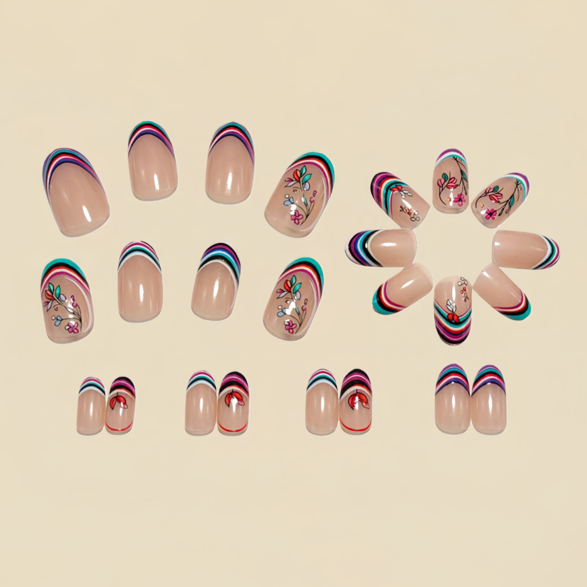Medium fake nails for women gi - đánh giá và giá Nail Art Press On