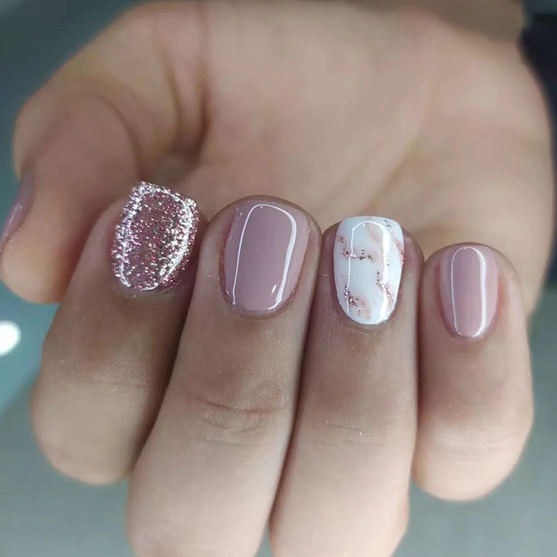 24Pcs Reusable Fake Nails Shor - đánh giá và giá Nail Art Press On