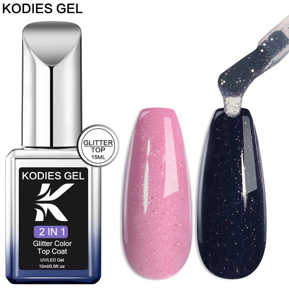 KODIES GEL Starlight Top Coat  - đánh giá và giá Nail Glitter Chrome