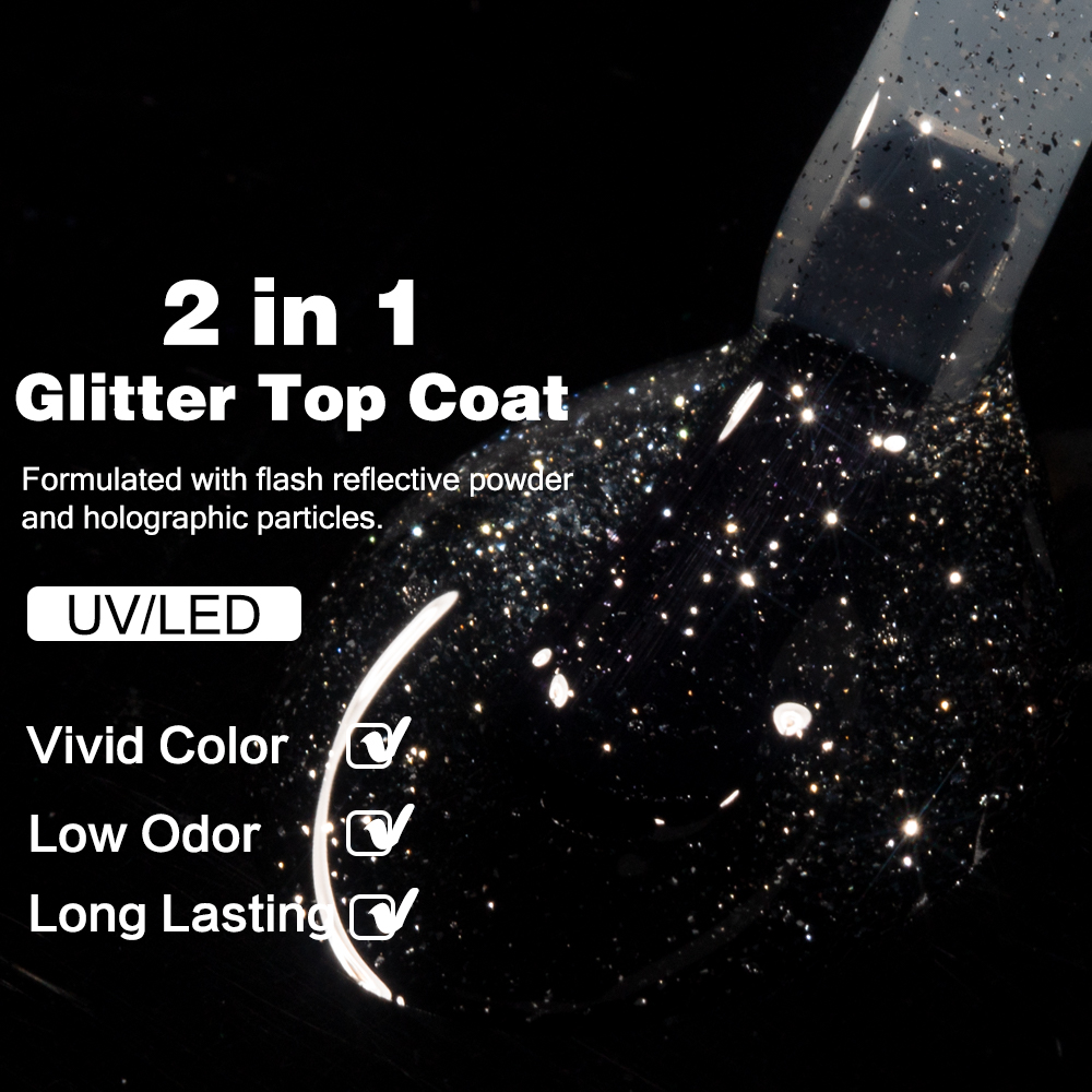 KODIES GEL Starlight Top Coat  - đánh giá và giá Nail Glitter Chrome