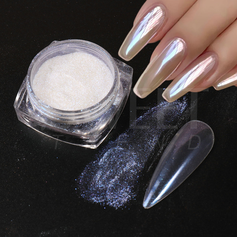 White Pearl Mirror Moonlight N - đánh giá và giá Nail Glitter Chrome