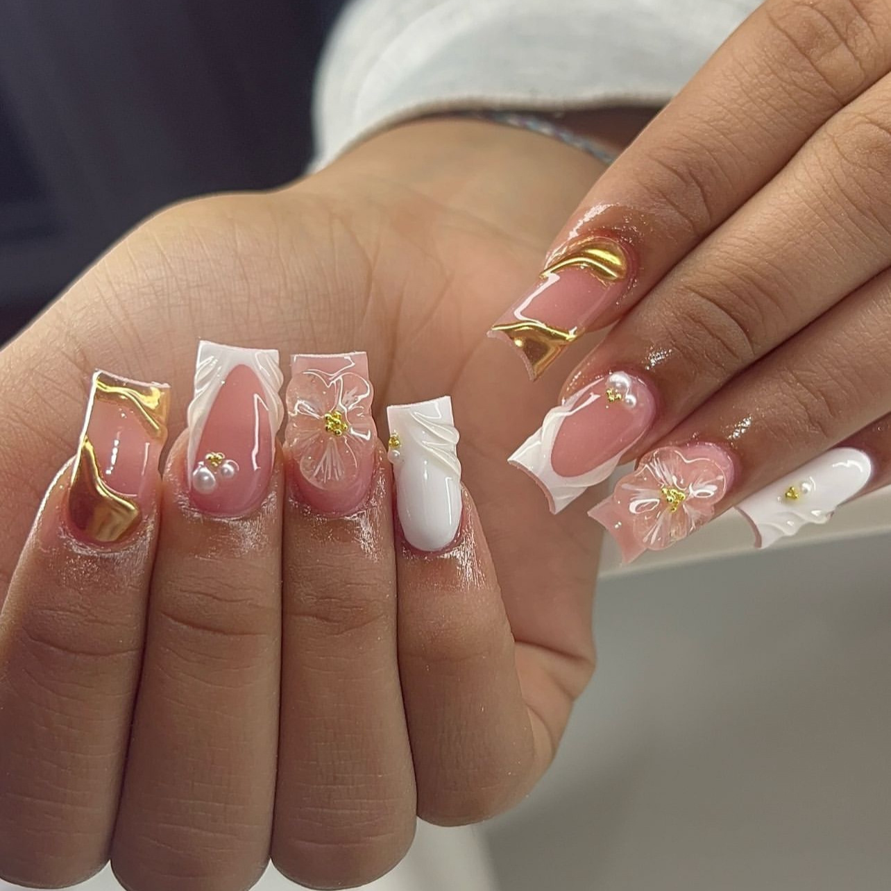 24Pcs Sweet Medium Square Fals - đánh giá và giá Nail Art Press On