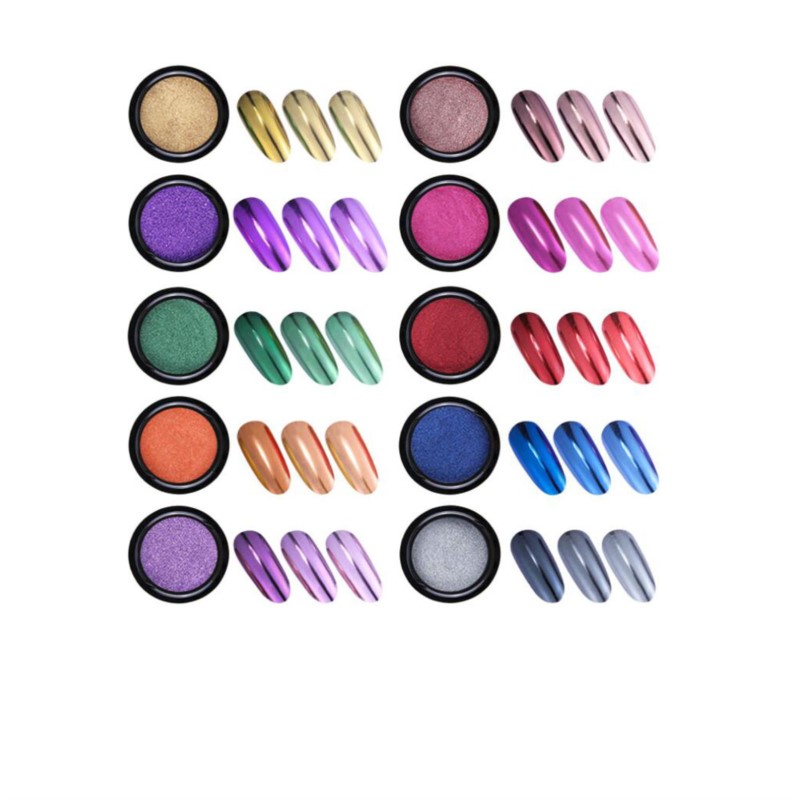 1Pc 19 Màu Móng Lấp Lánh Gương - đánh giá và giá Nail Glitter Chrome