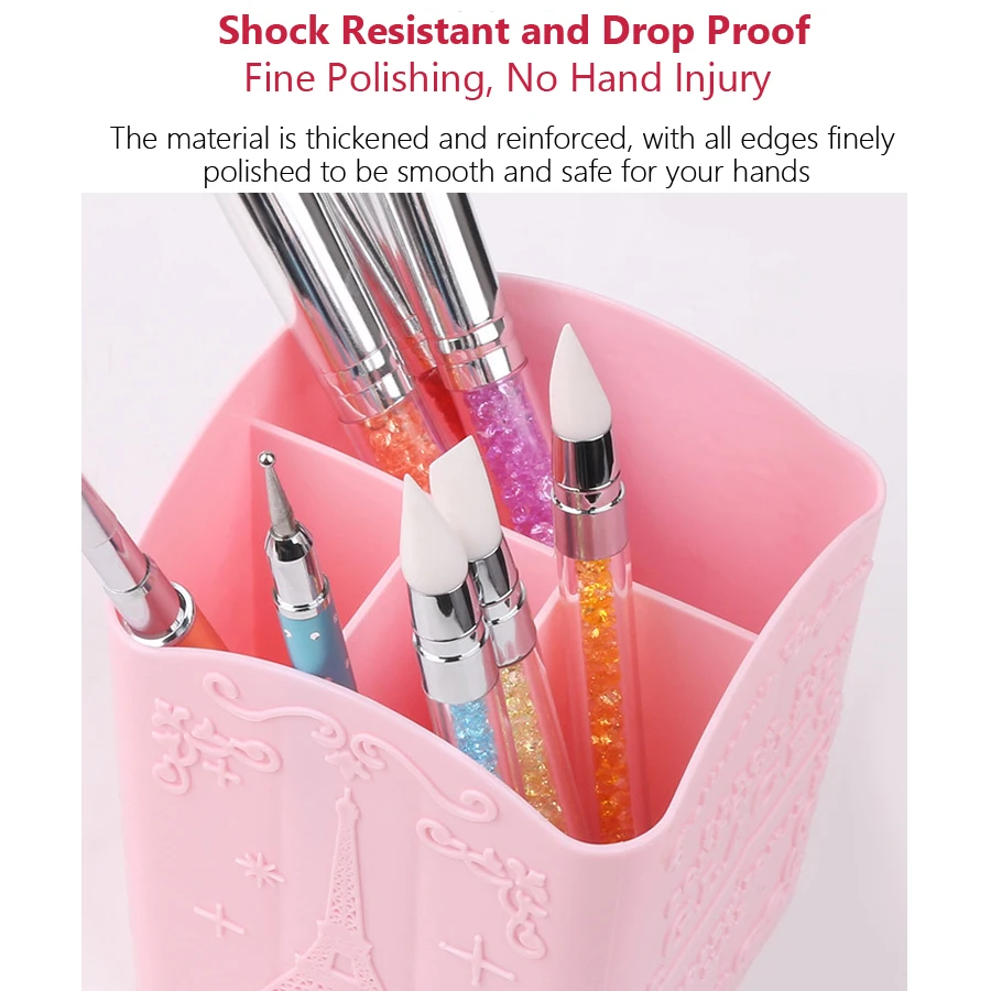 4-Compartment Nail Art Brush H - đánh giá và giá Nail Art Rame