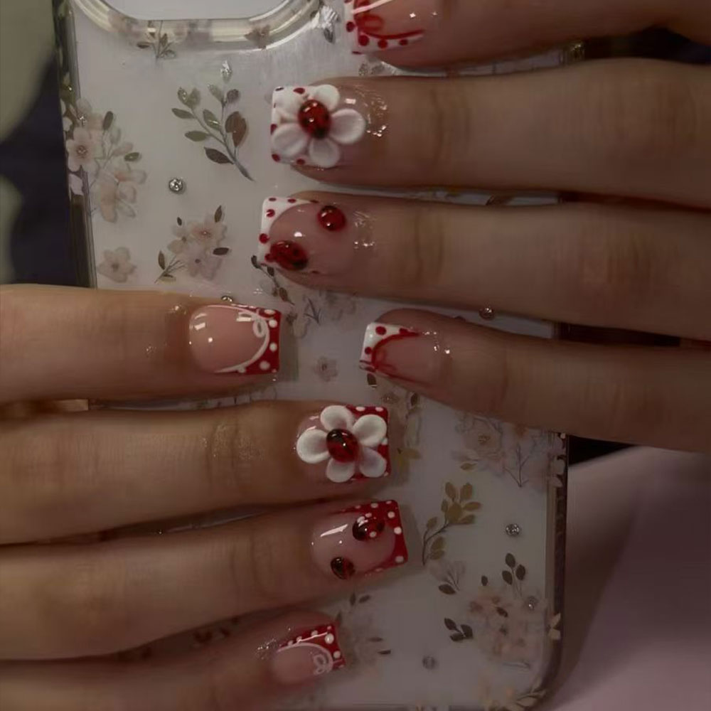 24 pieces per set. Rectangular - đánh giá và giá Nail Art Ideas