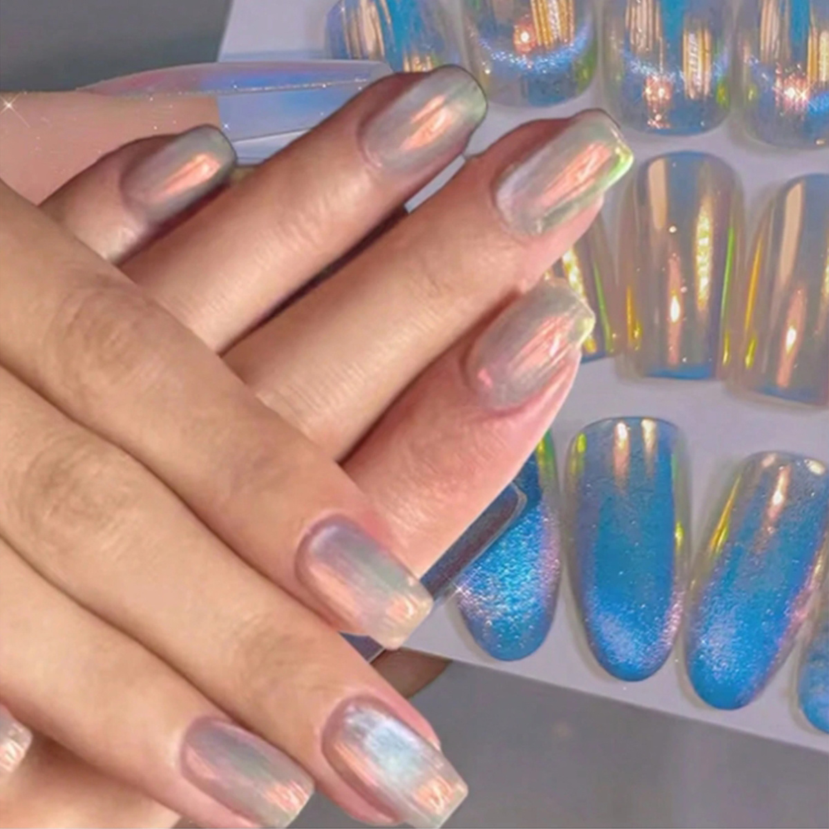 1 Mermaid Aurora Color Chrome  - đánh giá và giá Nail Glitter Chrome