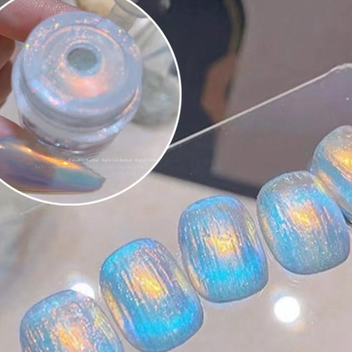 1 Mermaid Aurora Color Chrome  - đánh giá và giá Nail Glitter Chrome