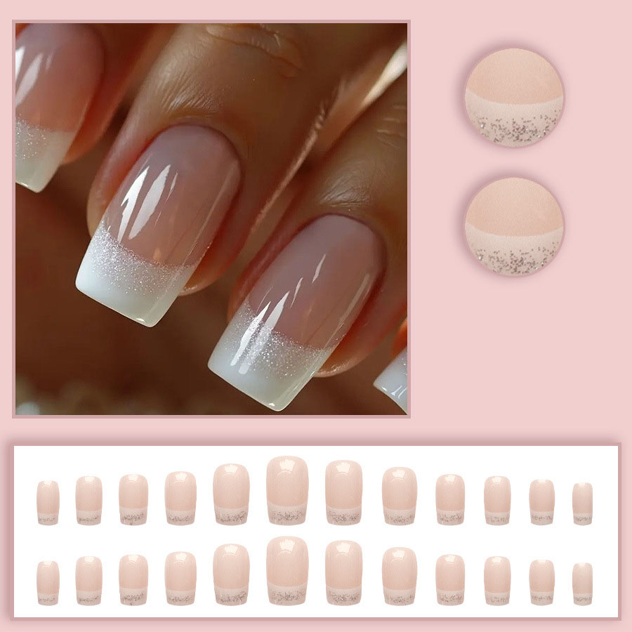 24pcs/set Medium Square fake n - đánh giá và giá Nail Art Gliter