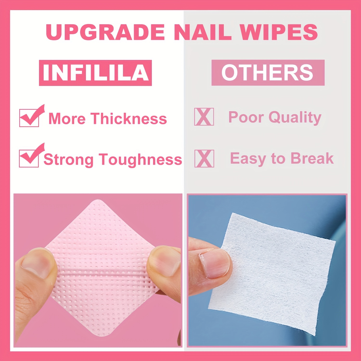 20/600pcs Lint-Free Nail Wipes - đánh giá và giá Nail Art Ideas