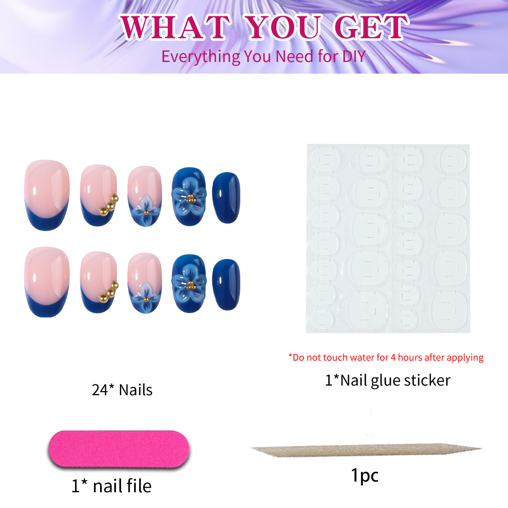 24pcs Short Oval 3D Gel Nail S - đánh giá và giá Nail Art Ideas