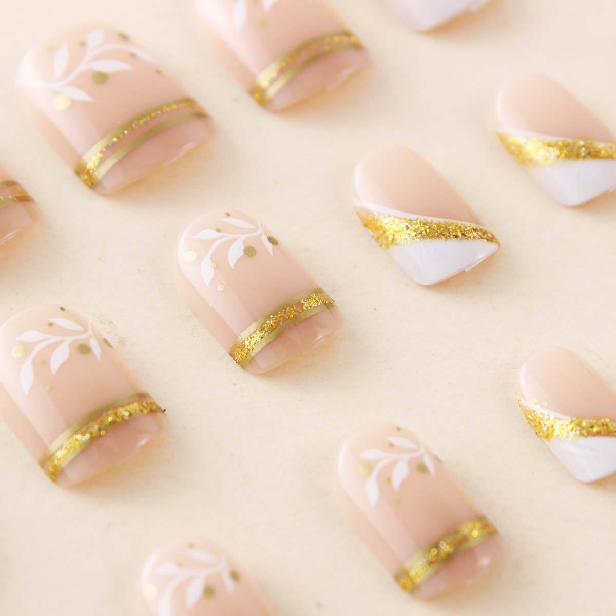 Short Medium fake nails for wo - đánh giá và giá Nail Art Gliter