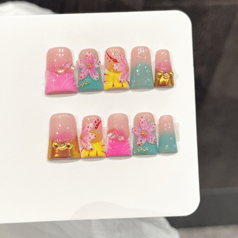 10pcs Ocean Style Fake Nails D - đánh giá và giá Nail Art Press On