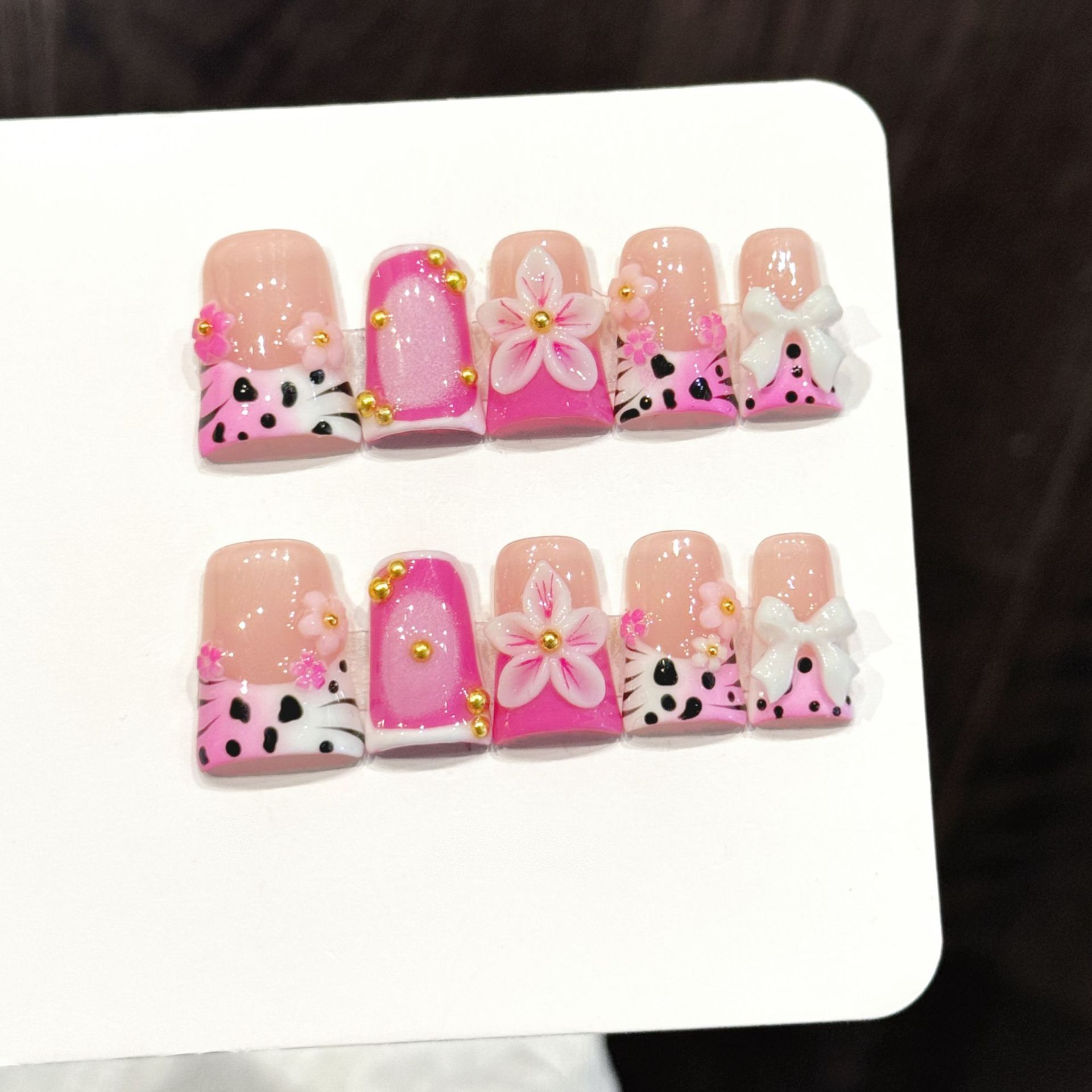 10pcs Ocean Style Fake Nails D - đánh giá và giá Nail Art Press On
