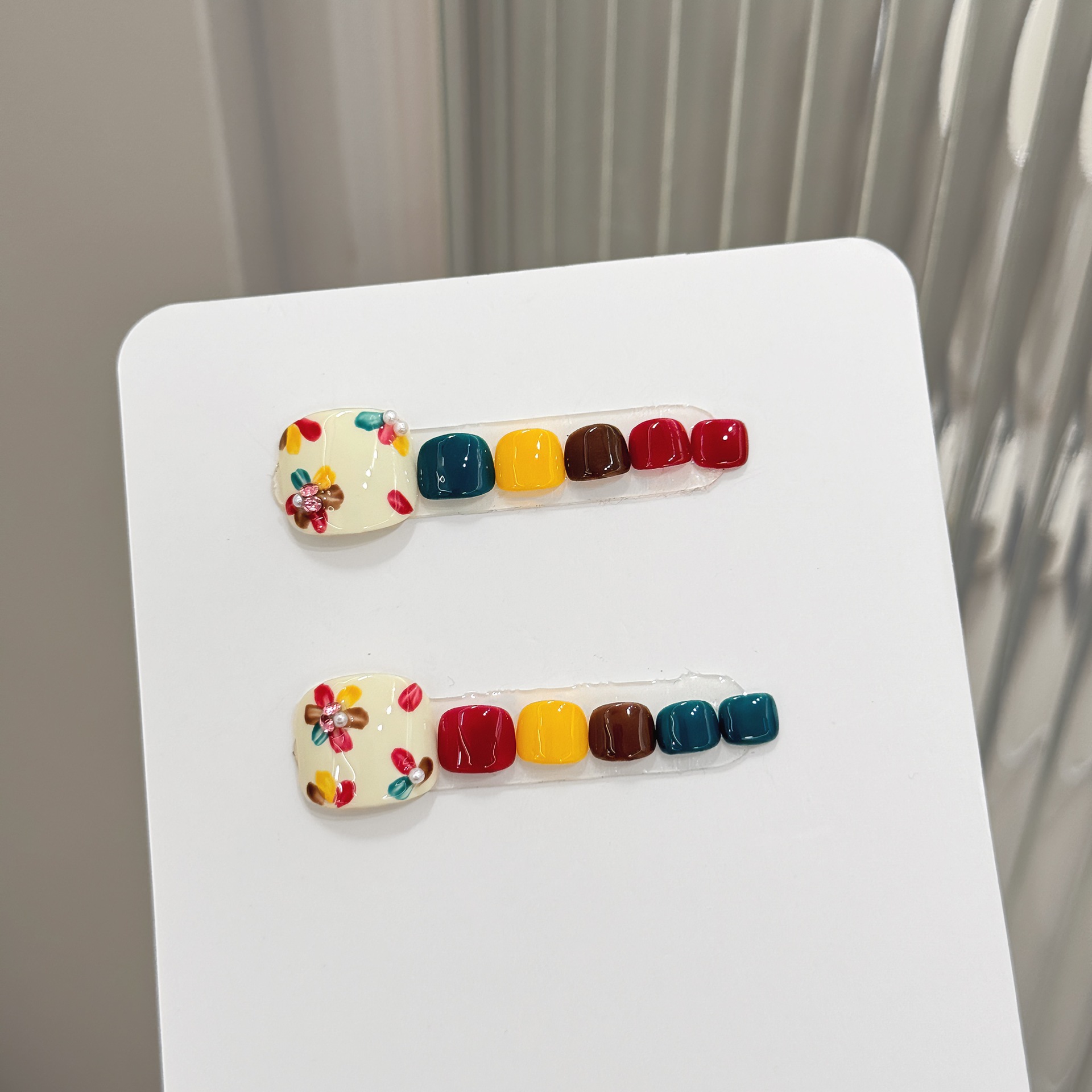 12pcs Handmade Press on Toenai - đánh giá và giá Nail Art Gliter