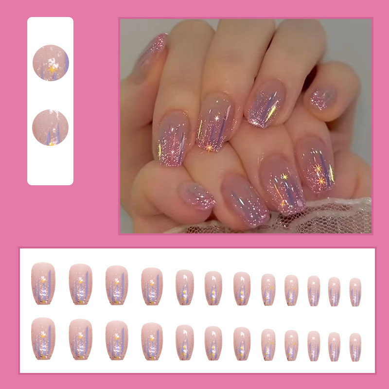 Short fake nails for women gir - đánh giá và giá Nail Art Gliter