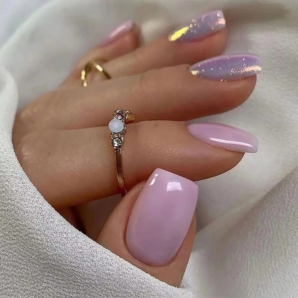 Short fake nails for women gir - đánh giá và giá Nail Art Gliter