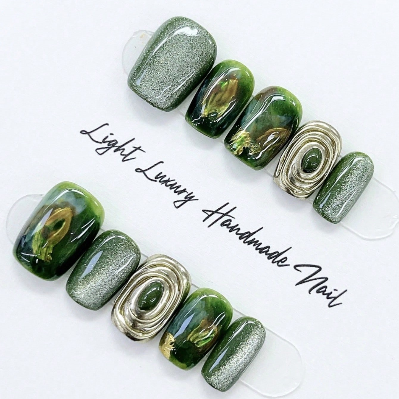 10pcs Pure Hand Pressed Short  - đánh giá và giá Nail Art Gliter