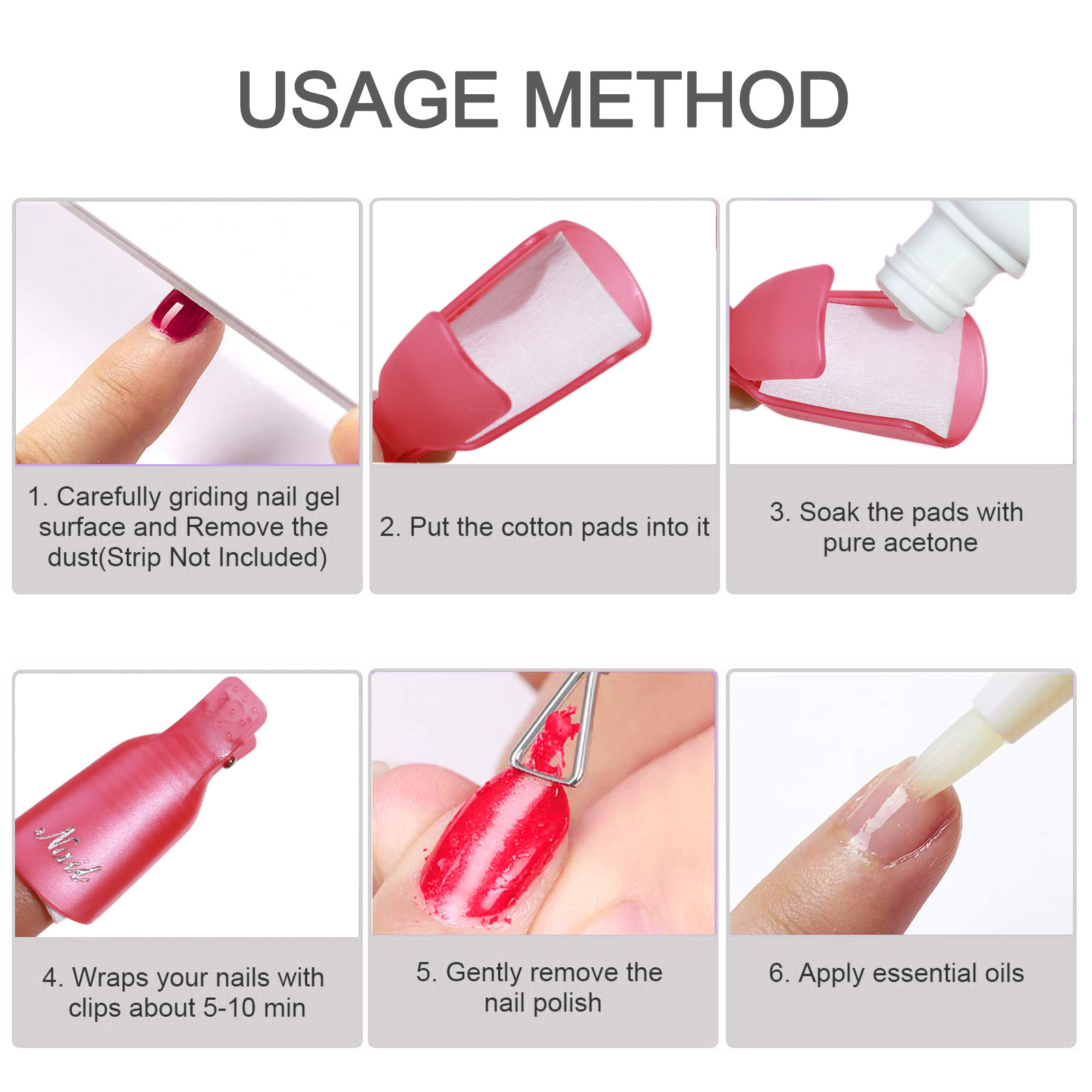 10 Pcs Nail Polish Remover Cli - đánh giá và giá Nail Art Ideas